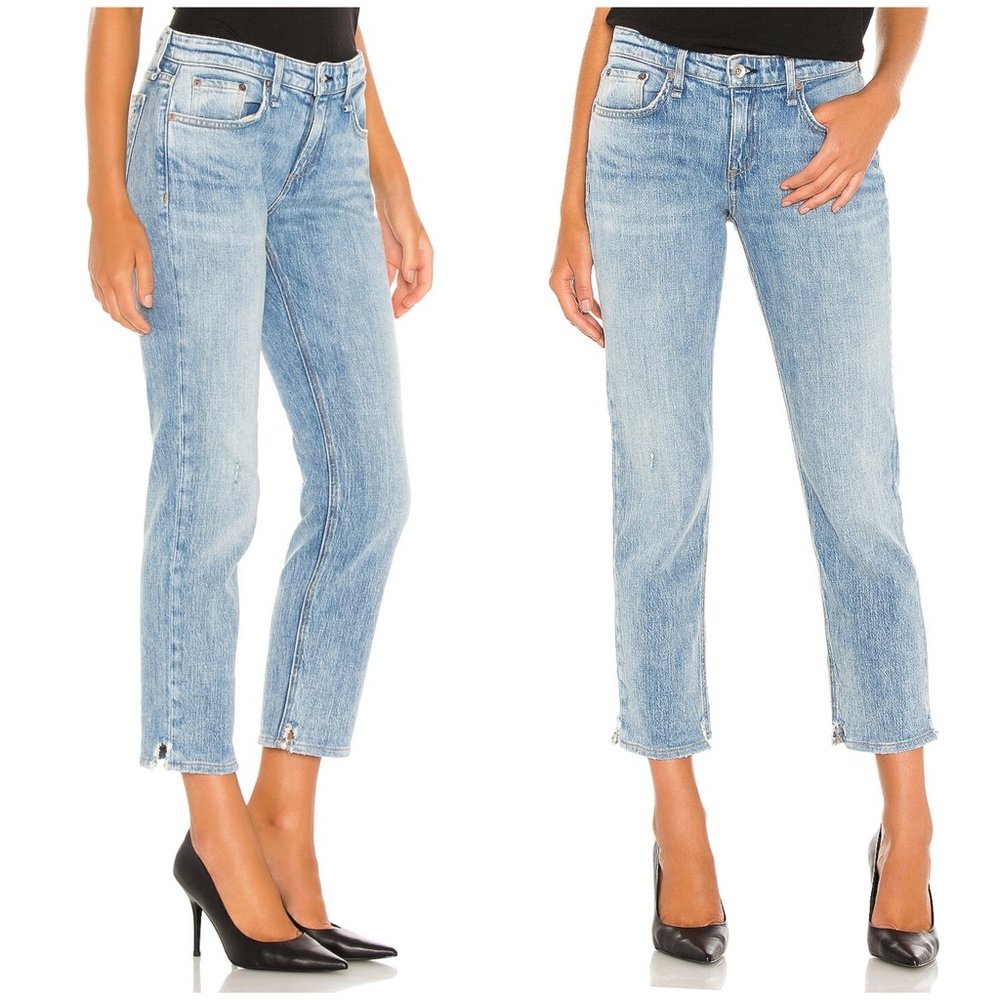 rag & bone Dre Low-Rise Boyfriend Arrow Highway Slim Fit Ankle Jeans Size 25